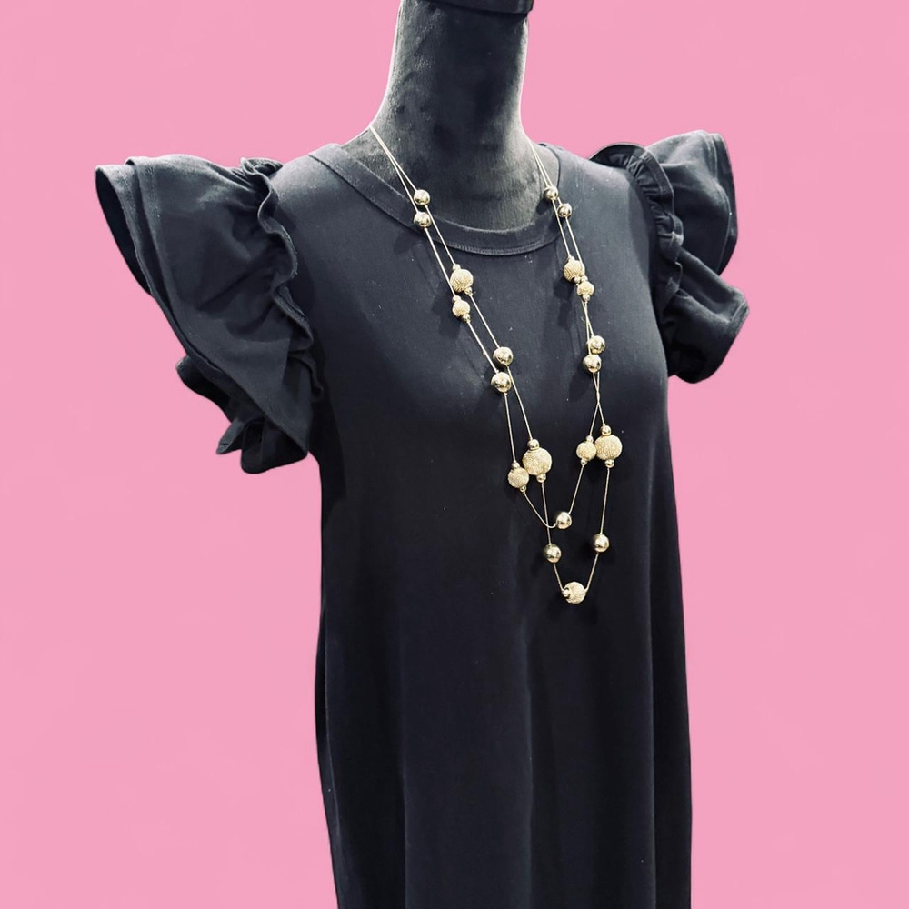 Whimsigoth Dark Fairy Babydoll T-Shirt Shift Dress ENTRO Small - Picture 2 of 6